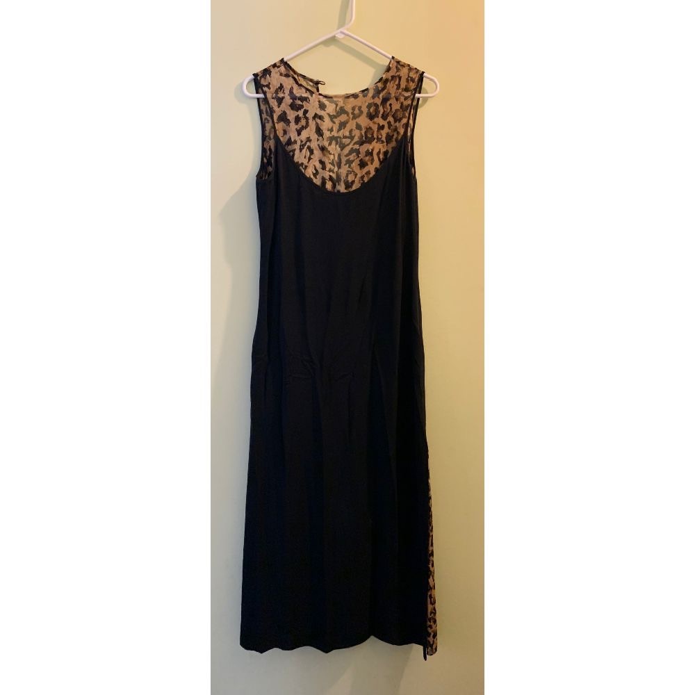 🚨 SOLD🚨 Bloomingdales Leopard Black Maxi Dress